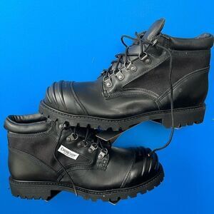 Boots Steel Toe Black ANSI Z41 PT99 MI/75 C/75 Vibram Men's US Size 9.5